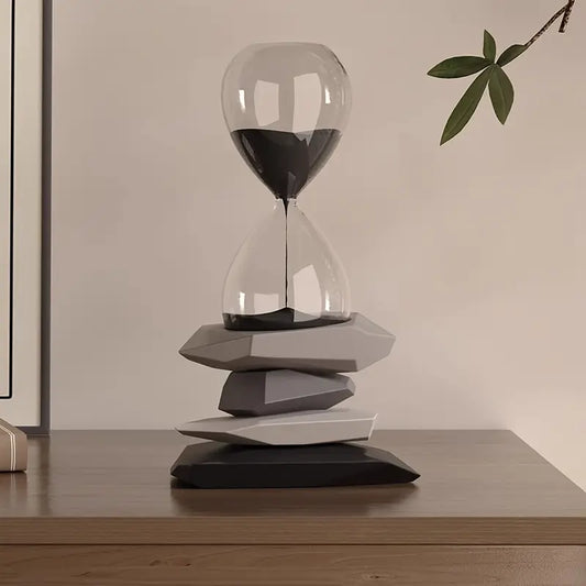 Minimalist Hourglass Timer Decorative Statue.