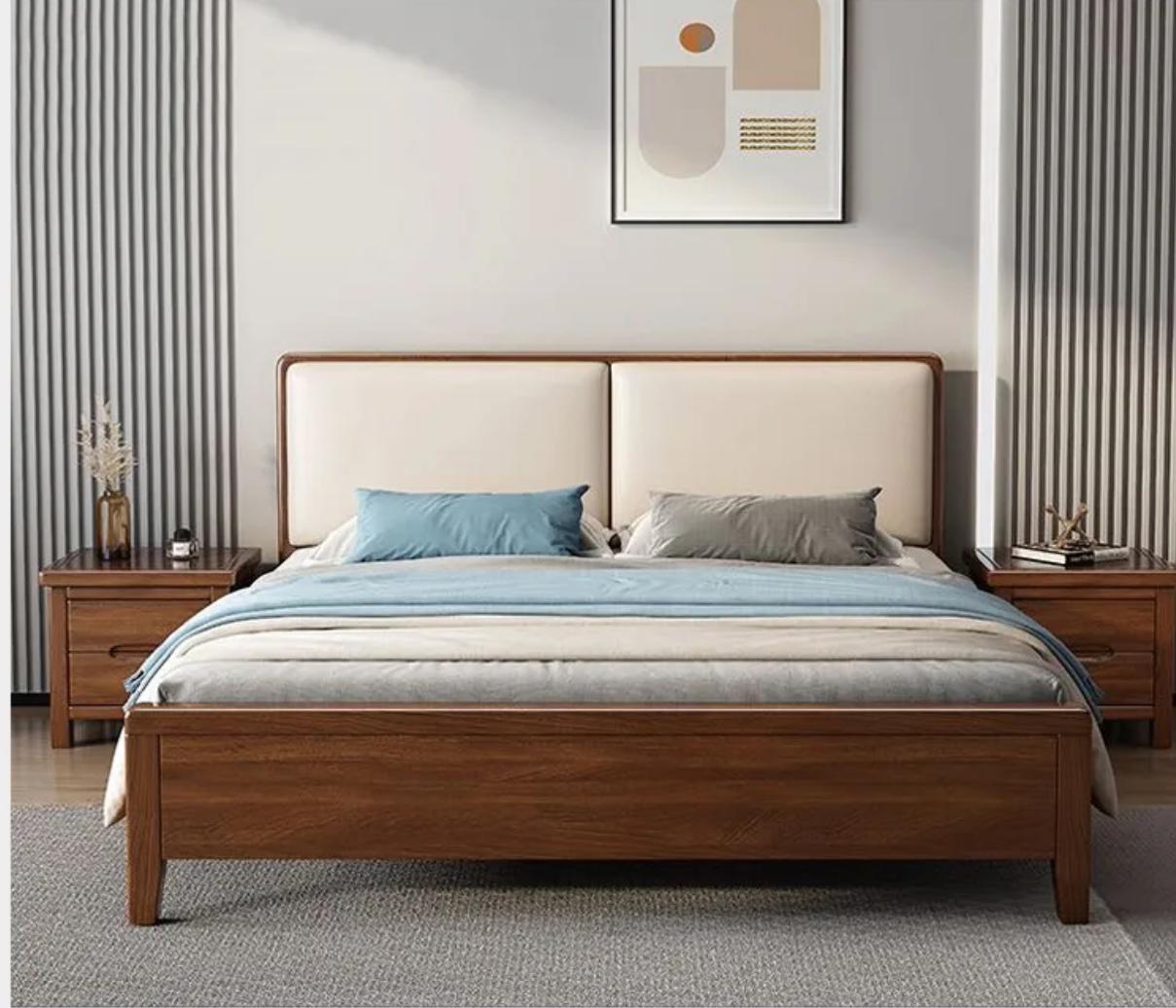 wooden bed