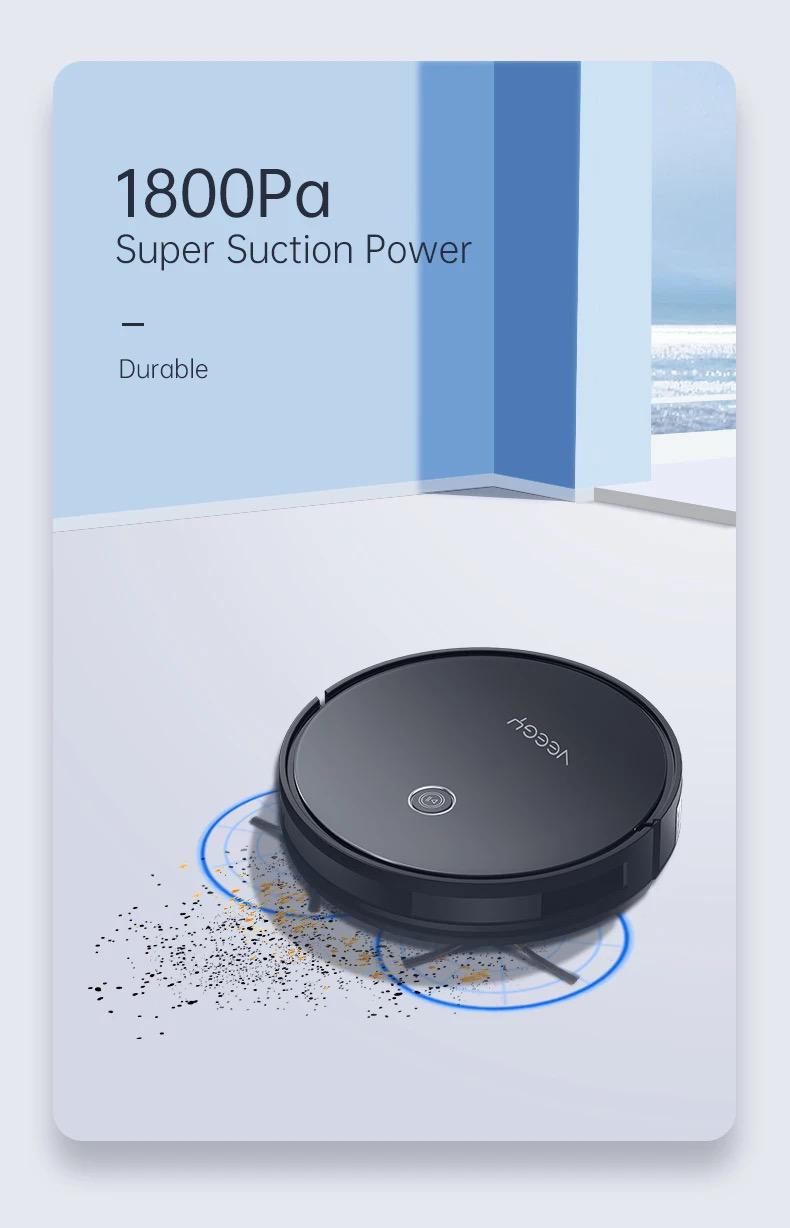 Robot Vacuum Cleaner, Mopping Robot Strong Suction 1800Pa.