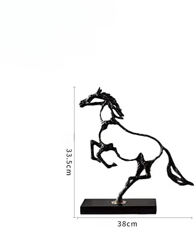 Metal Modern Handmade Resin Horse Statue for Home Wall Shelf Living Room Decoration