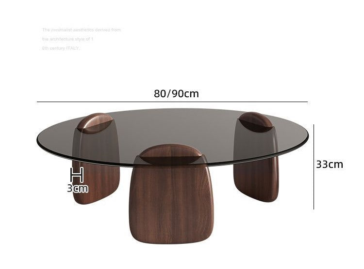 round coffee table glass top