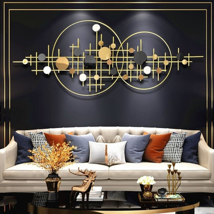 3D Unique Decorative Metal Gold Wall Hanging Art Piece