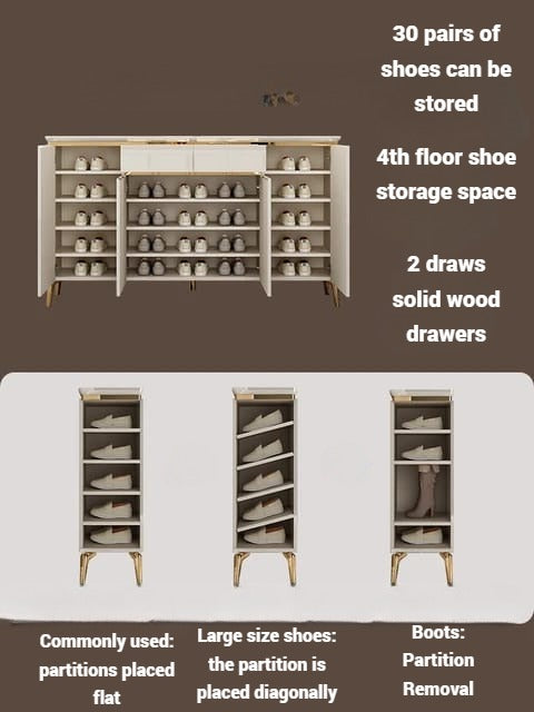 Wooden Shoe Storage Cabinet