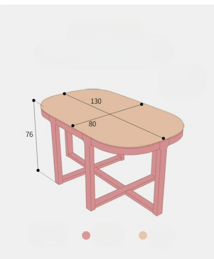 Small Six Seater Dining Table. Compact Table with Arch-Shaped Edges. Slate Marble Top Table.