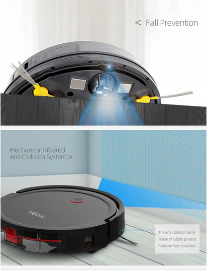 Robot Vacuum Cleaner, Mopping Robot Strong Suction 1800Pa.