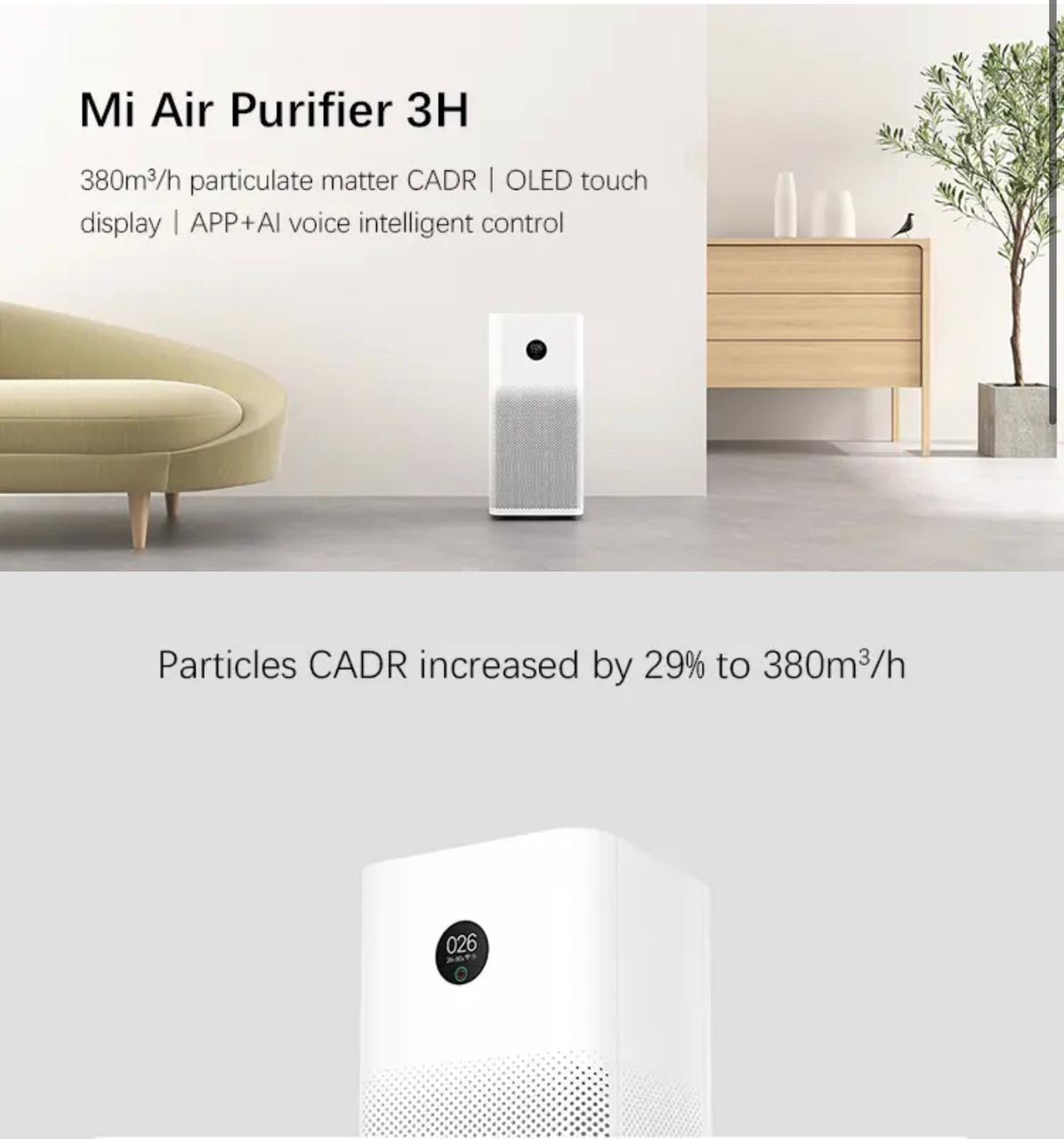 Xiaomi Air Purifier 3H, High Efficiency Filter.