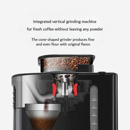 SEVERIN Coffee Maker Machine, Stainless steel Coffee Grinder for 10 Cups.