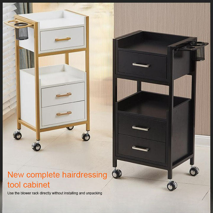 Hairdressing Tool Cabinet, Beauty Salon Trolley on Wheels, Makeup Storage Drawers, Hair Accessories Storage Cabinet.