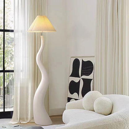 Twisted Pleated Floor Lamp