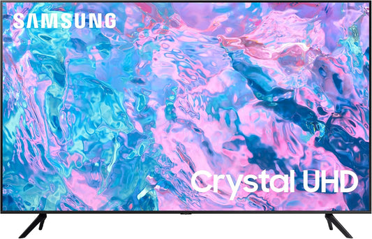 Samsung Smart TV, Crystal UHD 4K, CU7000, 50 Inch, Black, Crystal Processor 4K, PurColor, Smart Hub, UA50CU7000UXZN