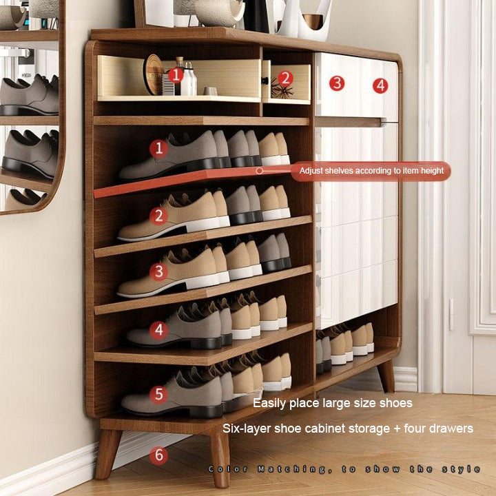 Shoe Rack Storage Cabinet with Bench Seat for Changing.