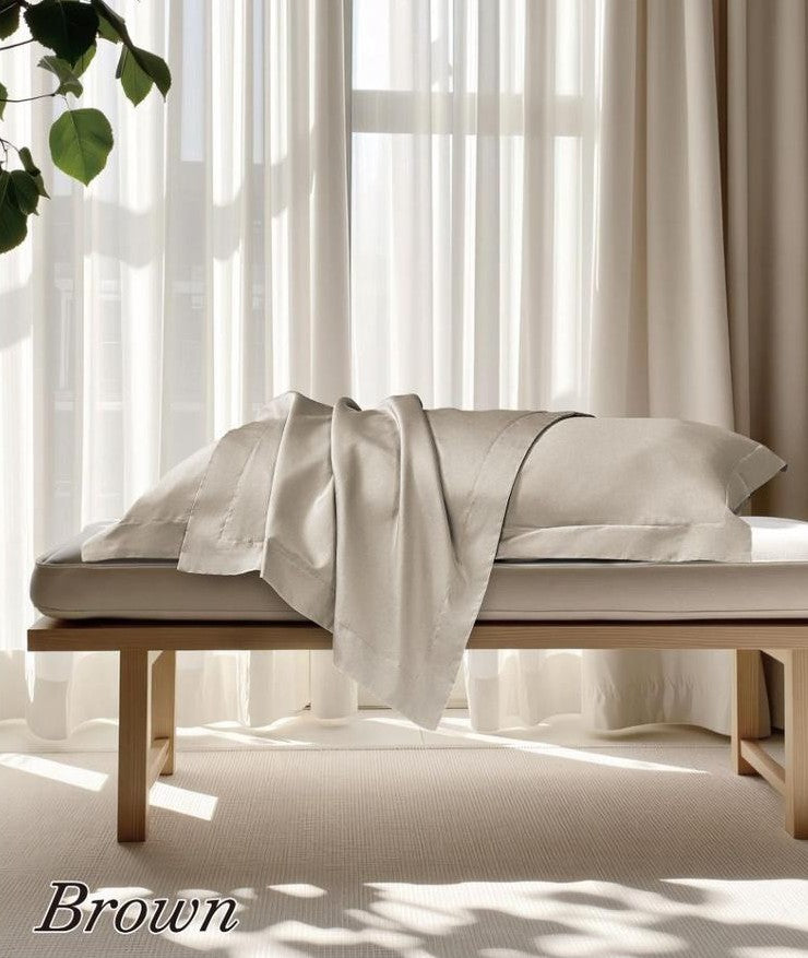 Cotton Satin Pillowcase, 2 Packs Breathable Pillowcase.