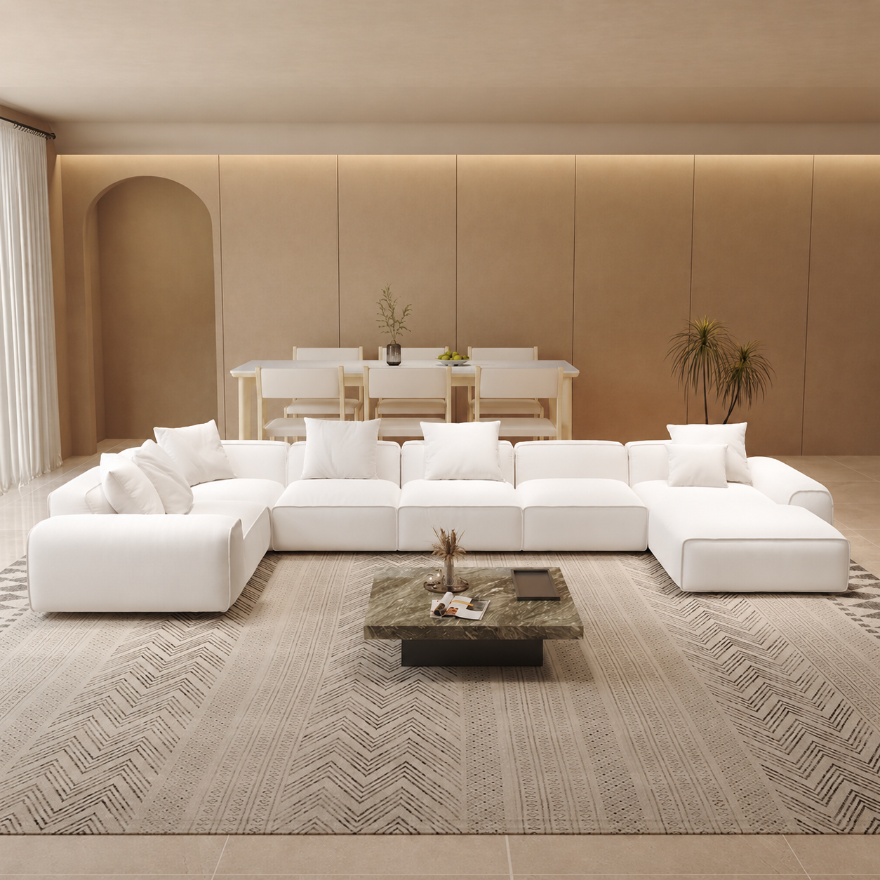Luxurious Living room Sofa, Lounge Sectional Sofa.