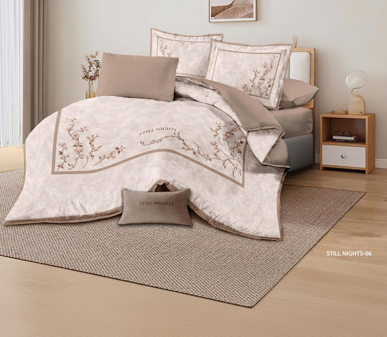 light brown bedsheet 