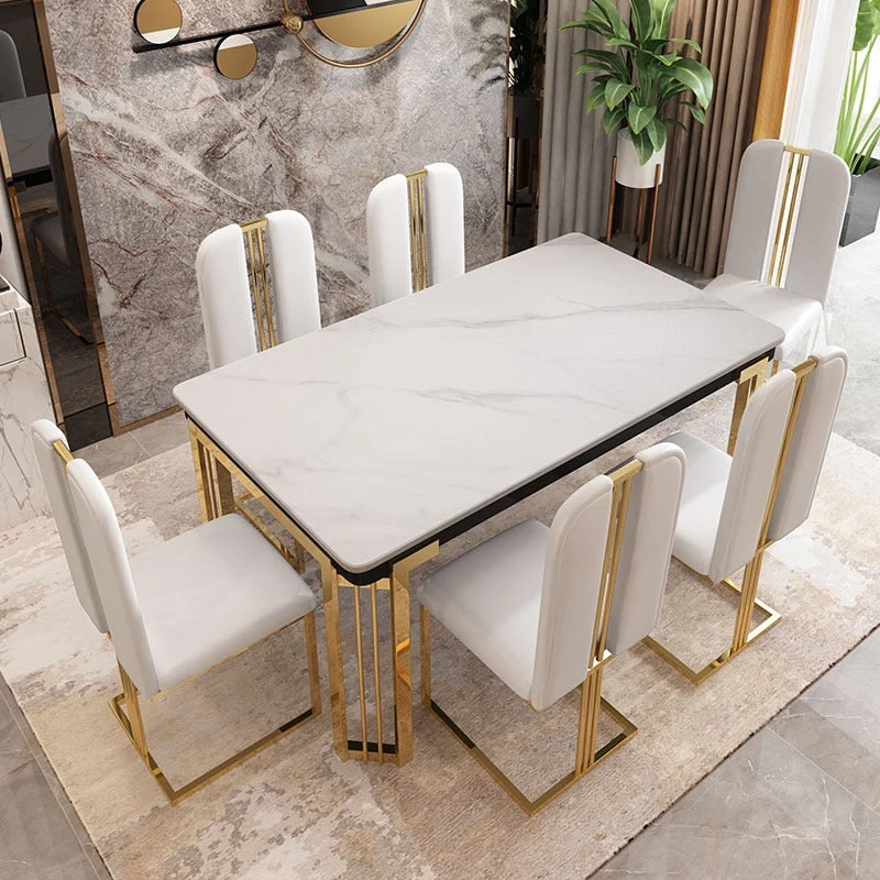 rectangular dining set with 6 seater