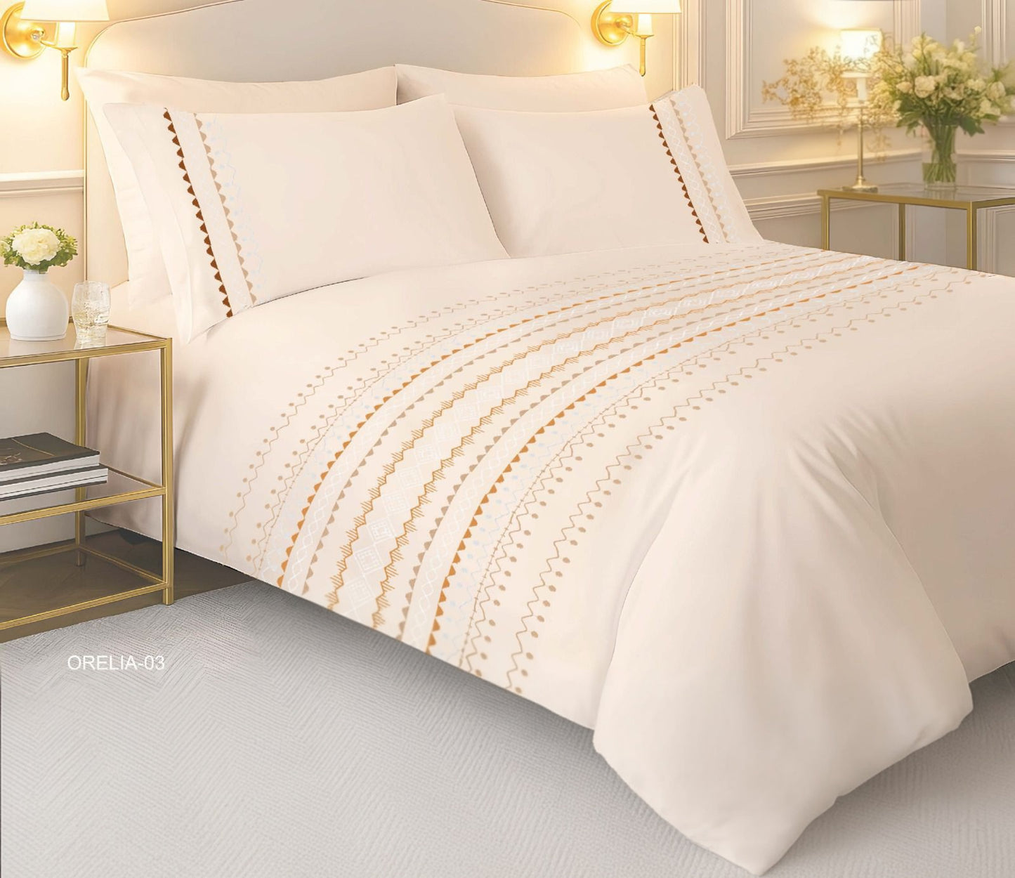 Orelia Bed Comforter Set King Size 6 Pcs.