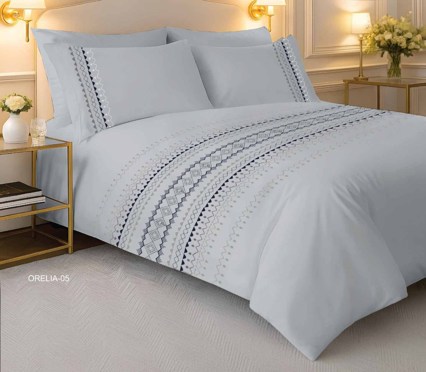 Orelia Bed Comforter Set King Size 6 Pcs.