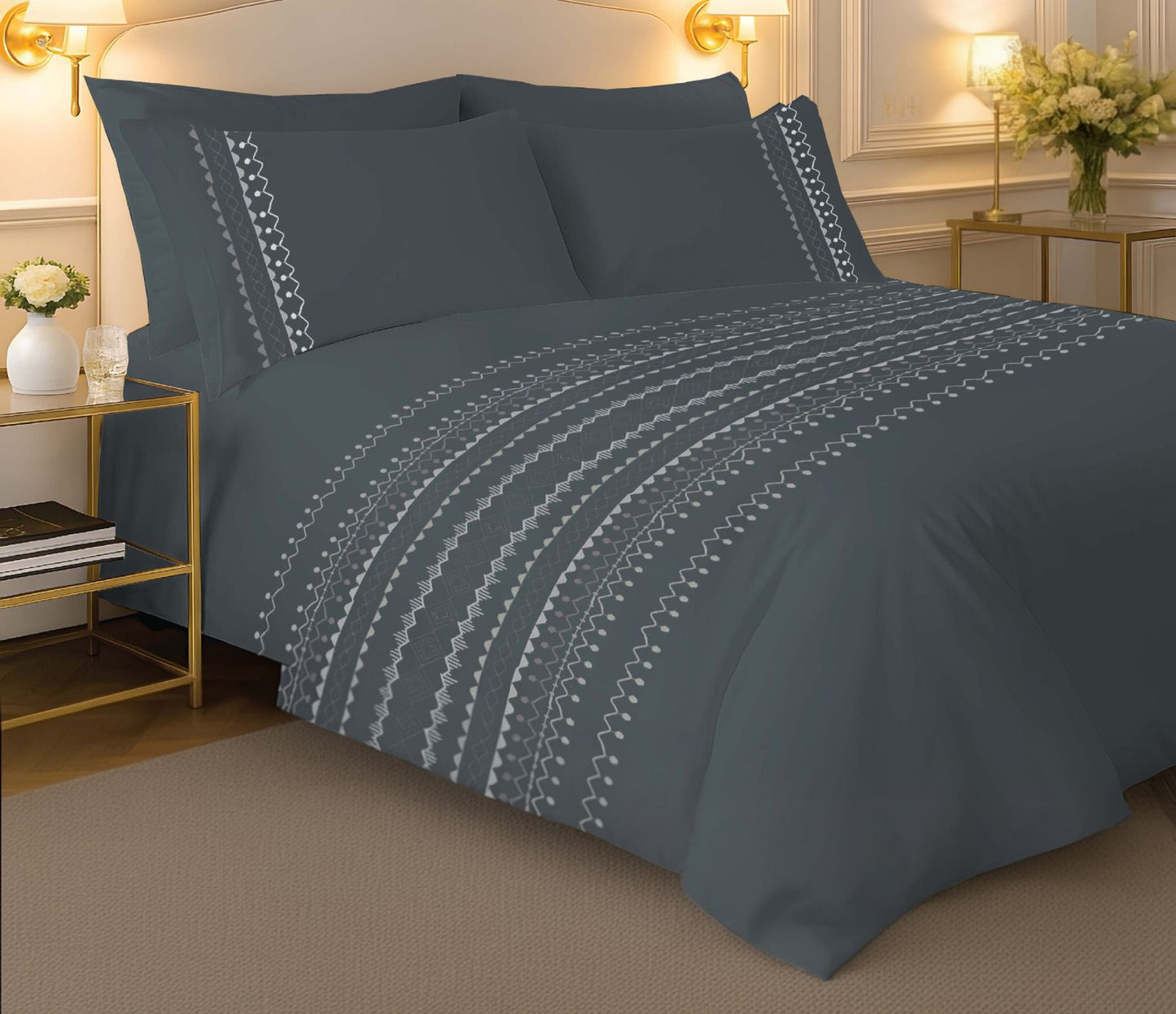 Orelia Bed Comforter Set King Size 6 Pcs.