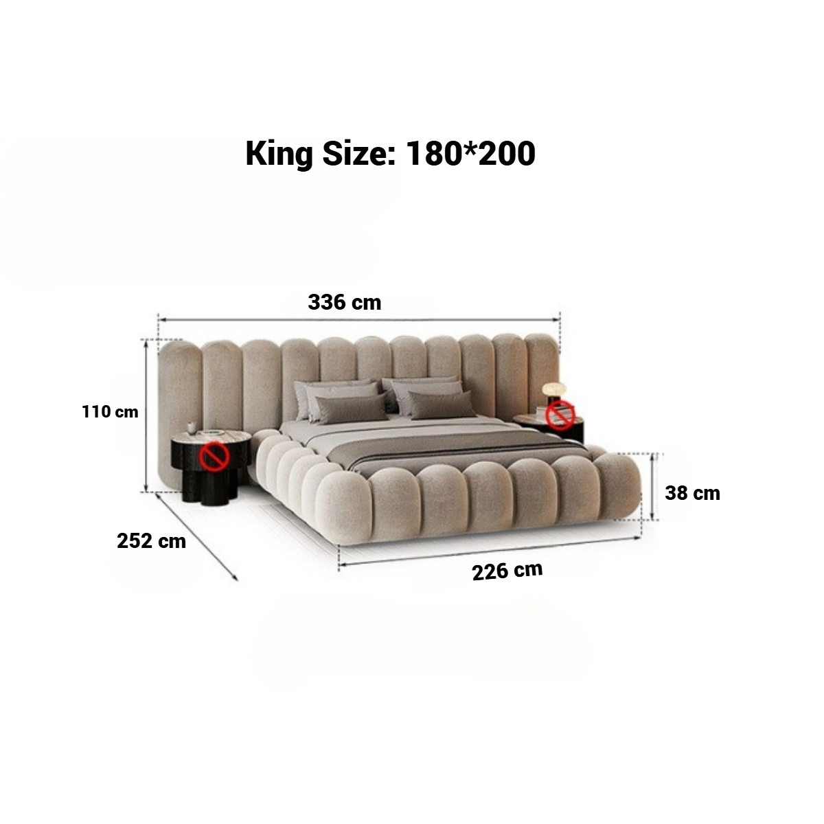 Modern Upholstered Cloud Bed.