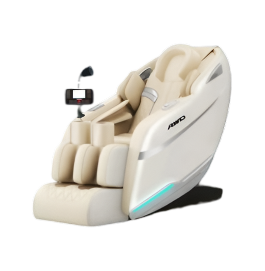 AWD ZenPro 2D Full Body Massage Chair - Light Beige & Off-white.