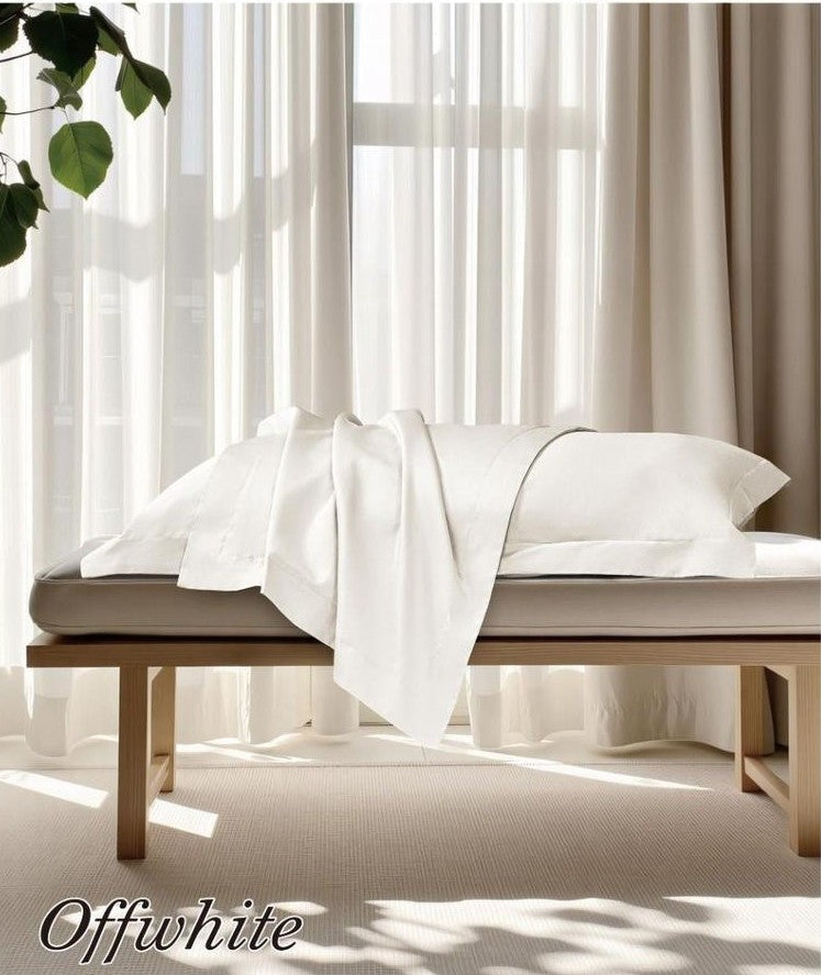 Cotton Satin Pillowcase, 2 Packs Breathable Pillowcase.