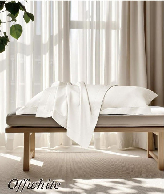 Cotton Satin Pillowcase, 2 Packs Breathable Pillowcase.