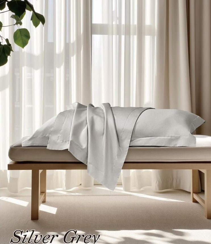 Cotton Satin Pillowcase, 2 Packs Breathable Pillowcase.