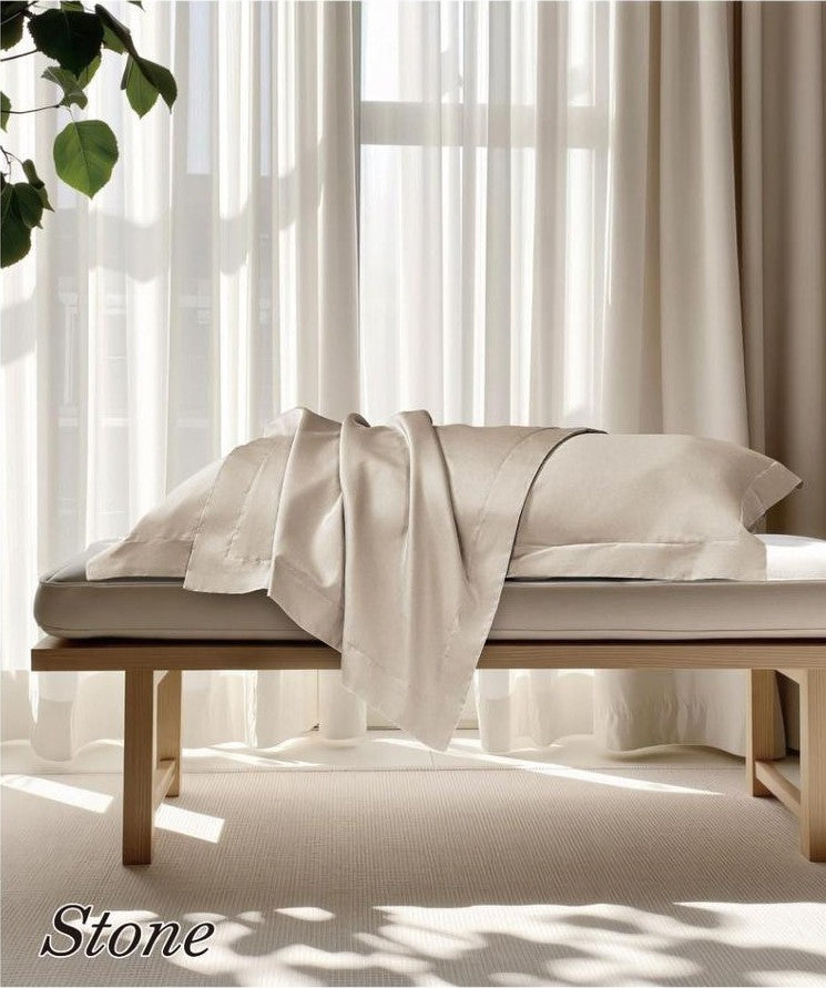 Cotton Satin Pillowcase, 2 Packs Breathable Pillowcase.