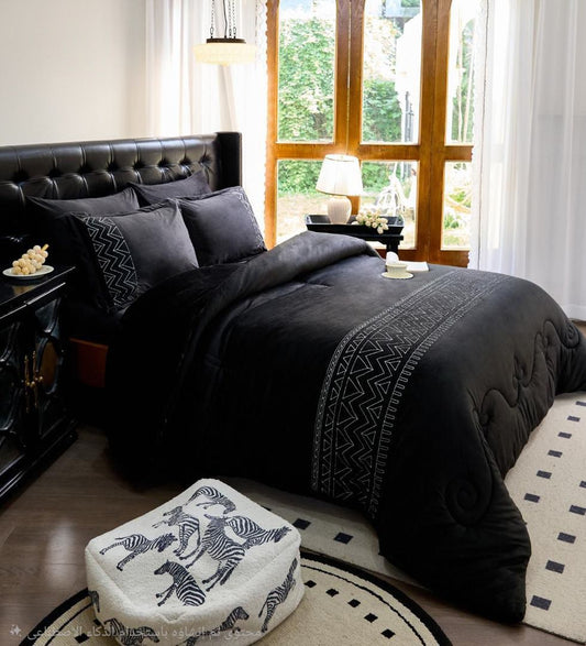 Velvet king size comforter set