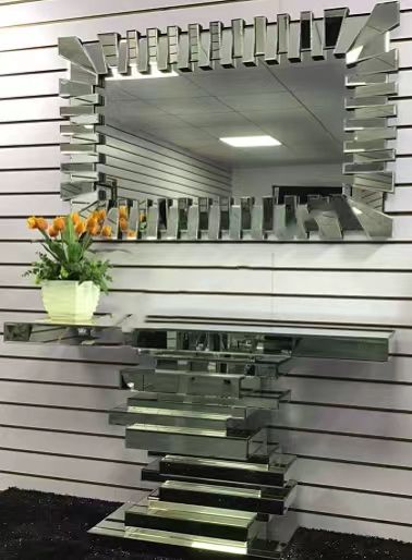 silver console table