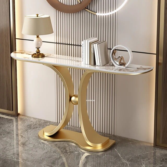 Silver and gold console outlet table