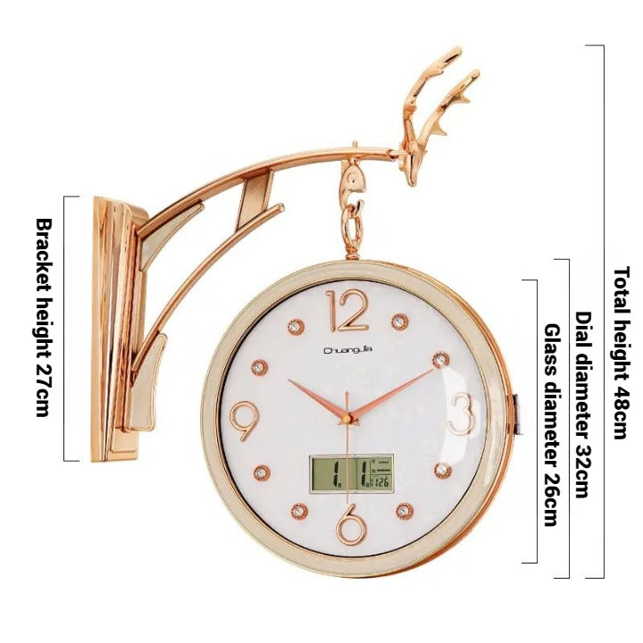 double sided wall clock