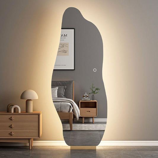 Cloud Frameless Full-Length Mirror with LED Backlit for Bedroom or Dressing room