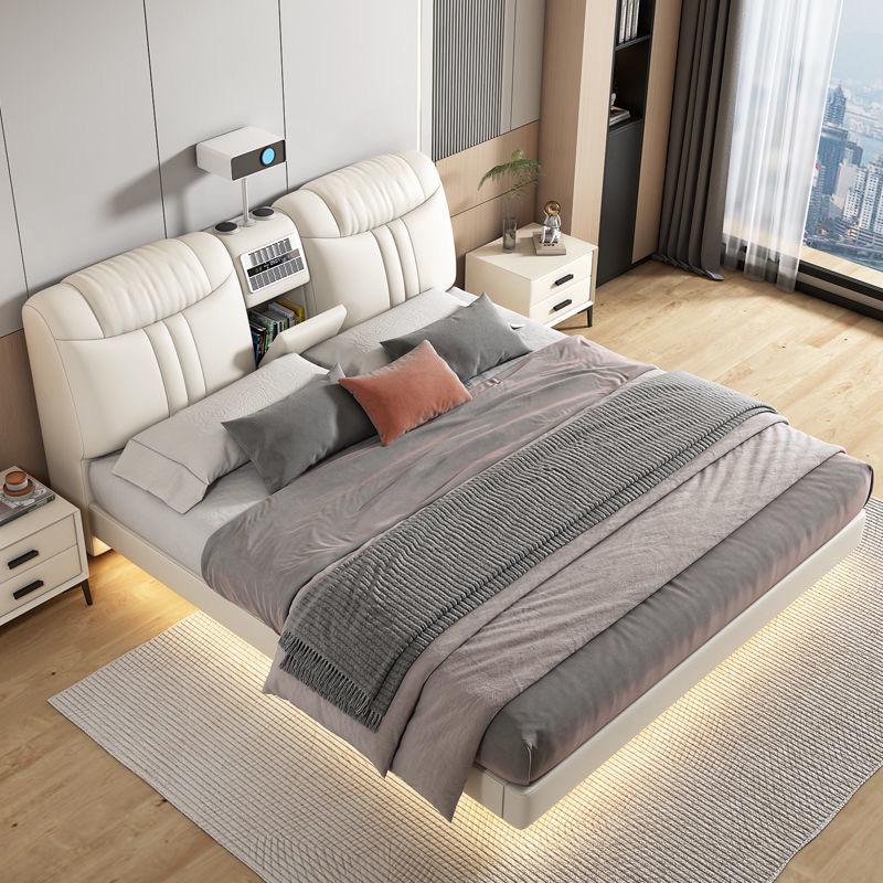 Smart Bed with Projector, Bluetooth Speaker, Air Purifier, Smart Sensor Light for Bedroom