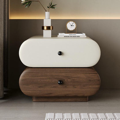 Simple Bedside, Half Rounded Edges Nightstand.