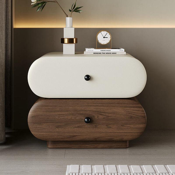 Simple Bedside, Half Rounded Edges Nightstand.