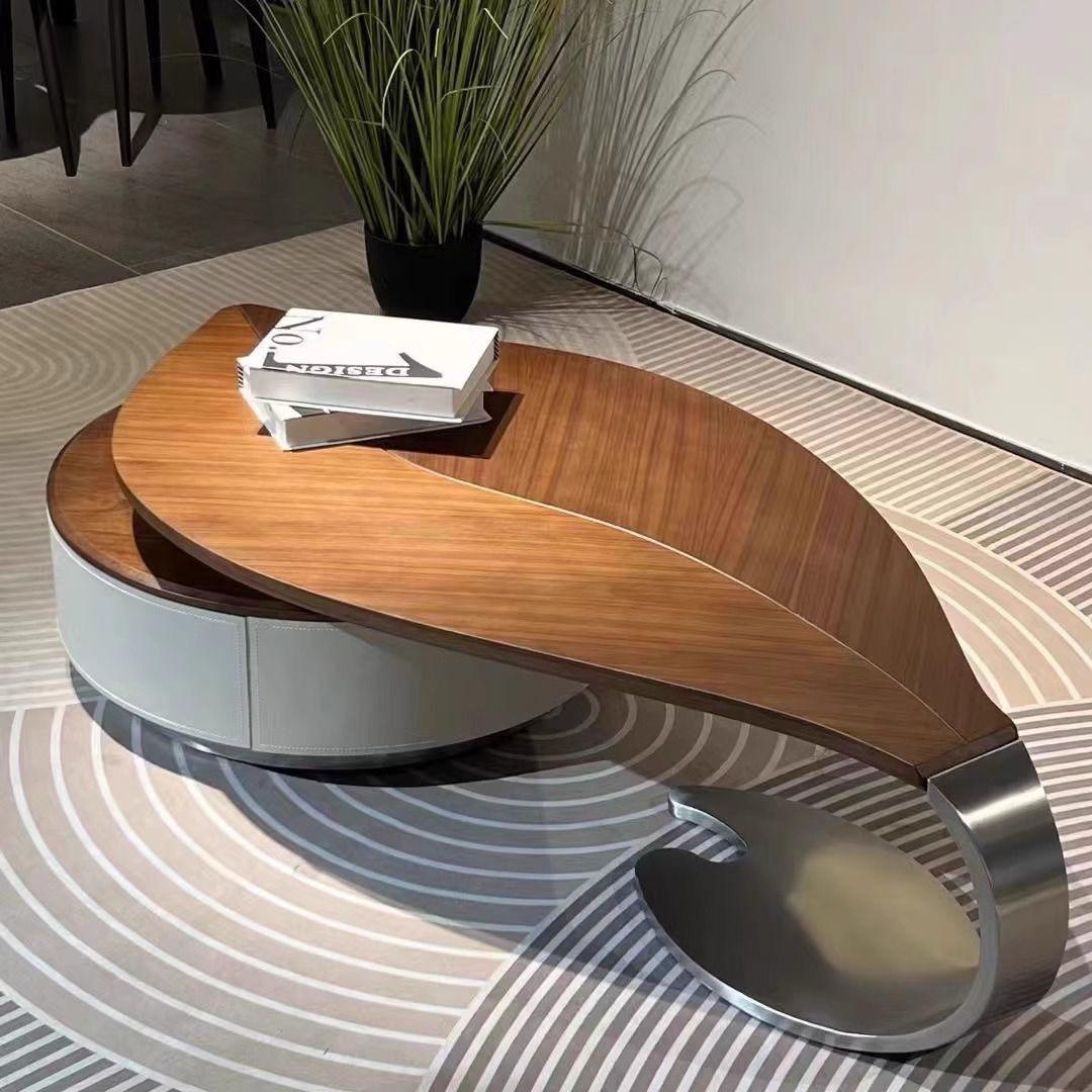 Wooden Leaf Shaped Center Table.