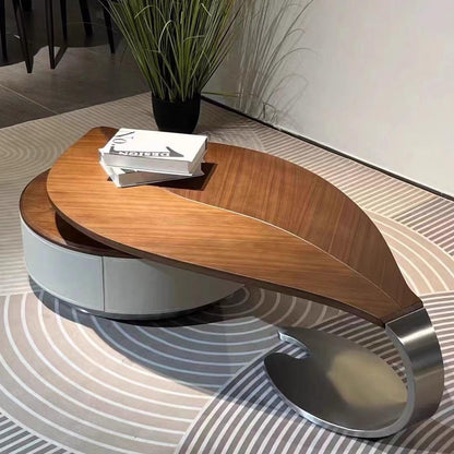 Wooden Leaf Shaped Center Table.