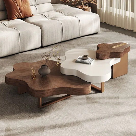 Modern Sculptural 3-Piece Cloud Coffee Table Set.