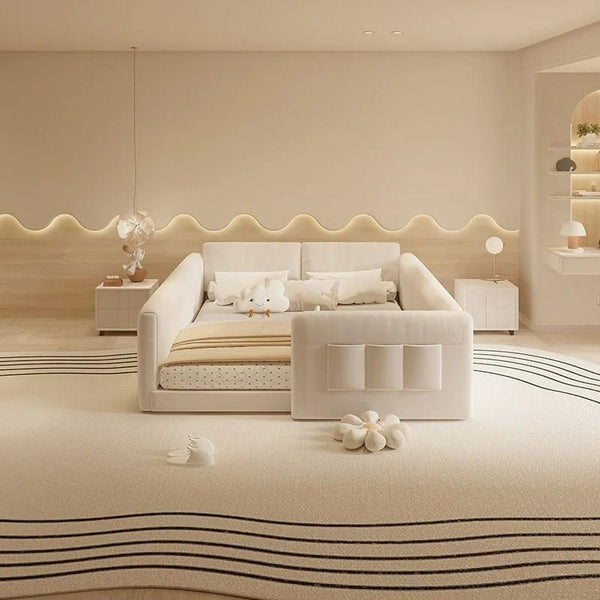 Upholstered Bed Frame with Sides Guardian and Headboard.