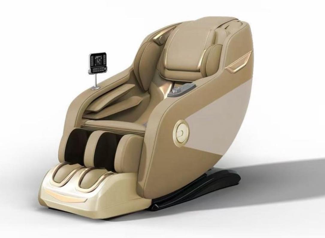 Zenlux Full Body Massage Chair with Zero Gravity & Bluetooth Speaker - Beige.