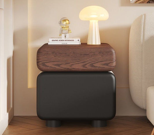 Modern Bedside Table, Two Drawers Nightstand.
