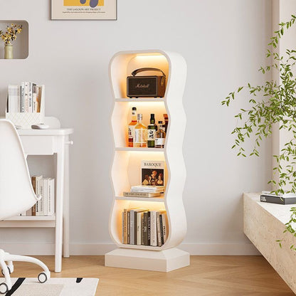 Curved Bookcase Storage Rack