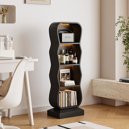 Curved Bookcase Storage Rack