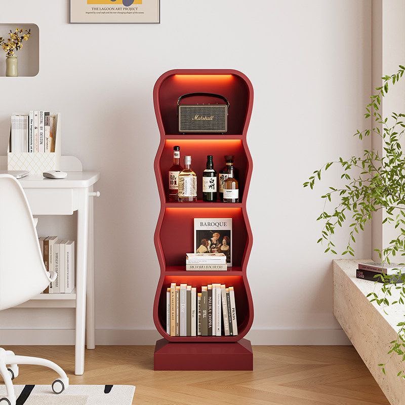 Curved Bookcase Storage Rack