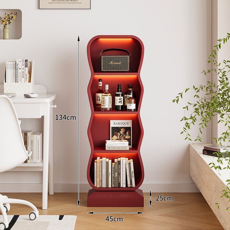 Curved Bookcase Storage Rack