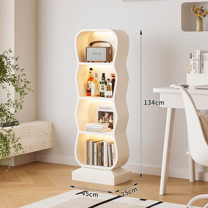Curved Bookcase Storage Rack