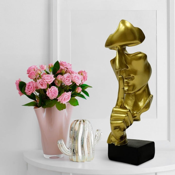 Abstract and Creative Desk Decorations, Hand & Face Statues Sculptures for Living Room Decor.