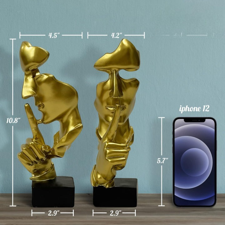 Abstract and Creative Desk Decorations, Hand & Face Statues Sculptures for Living Room Decor.