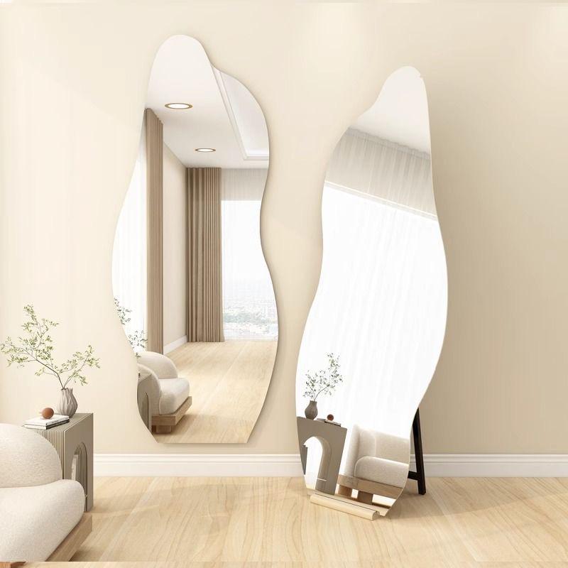 Cloud Frameless Full-Length Mirror with LED Backlit for Bedroom or Dressing room